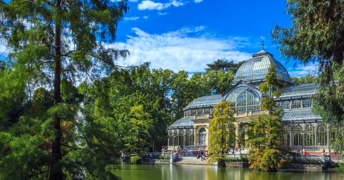 Crystal Palace in Retiro Park, one of Madrid's most iconic landmarks
